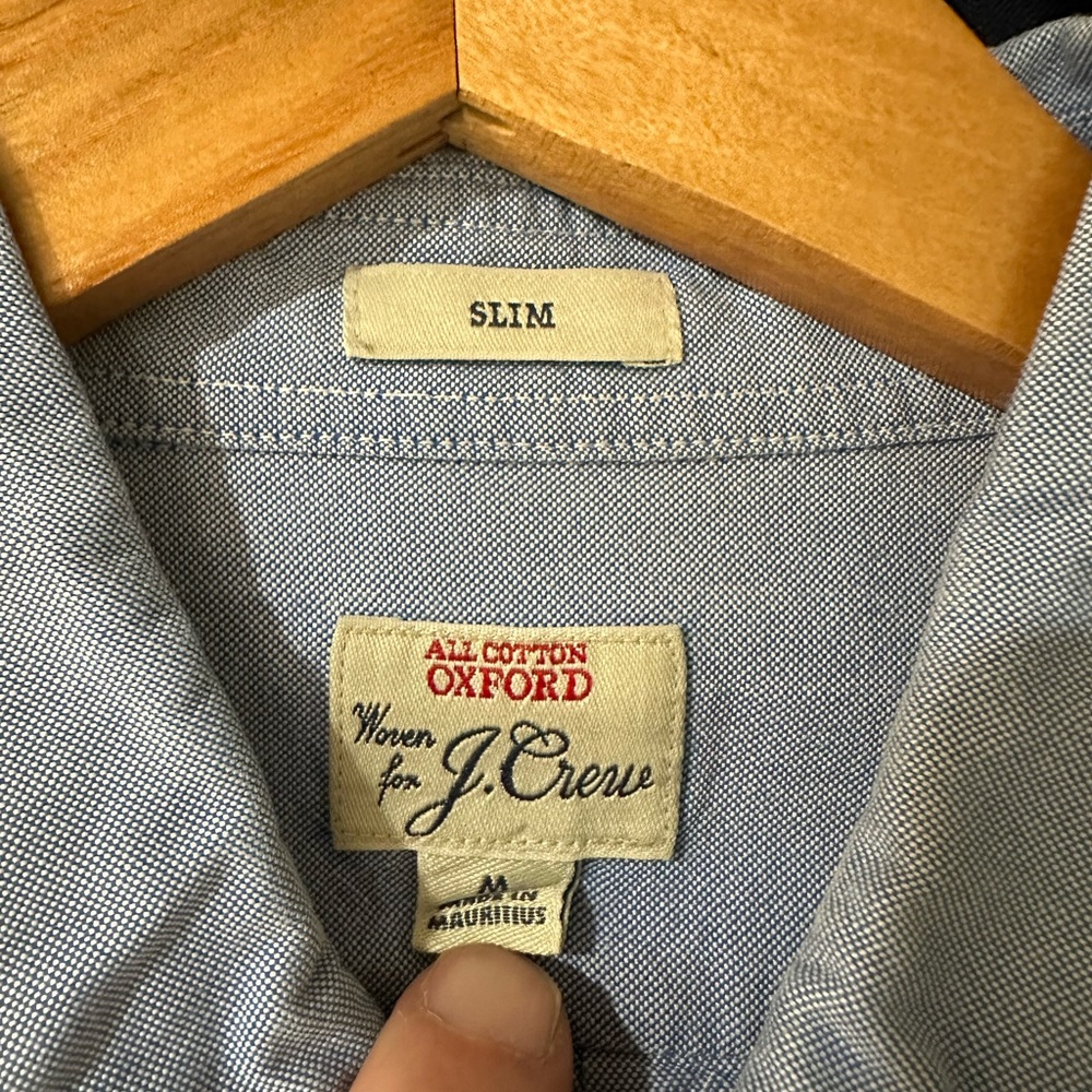 J. Crew Flex Oxford Blue EUC Medium - Picture 2 of 2